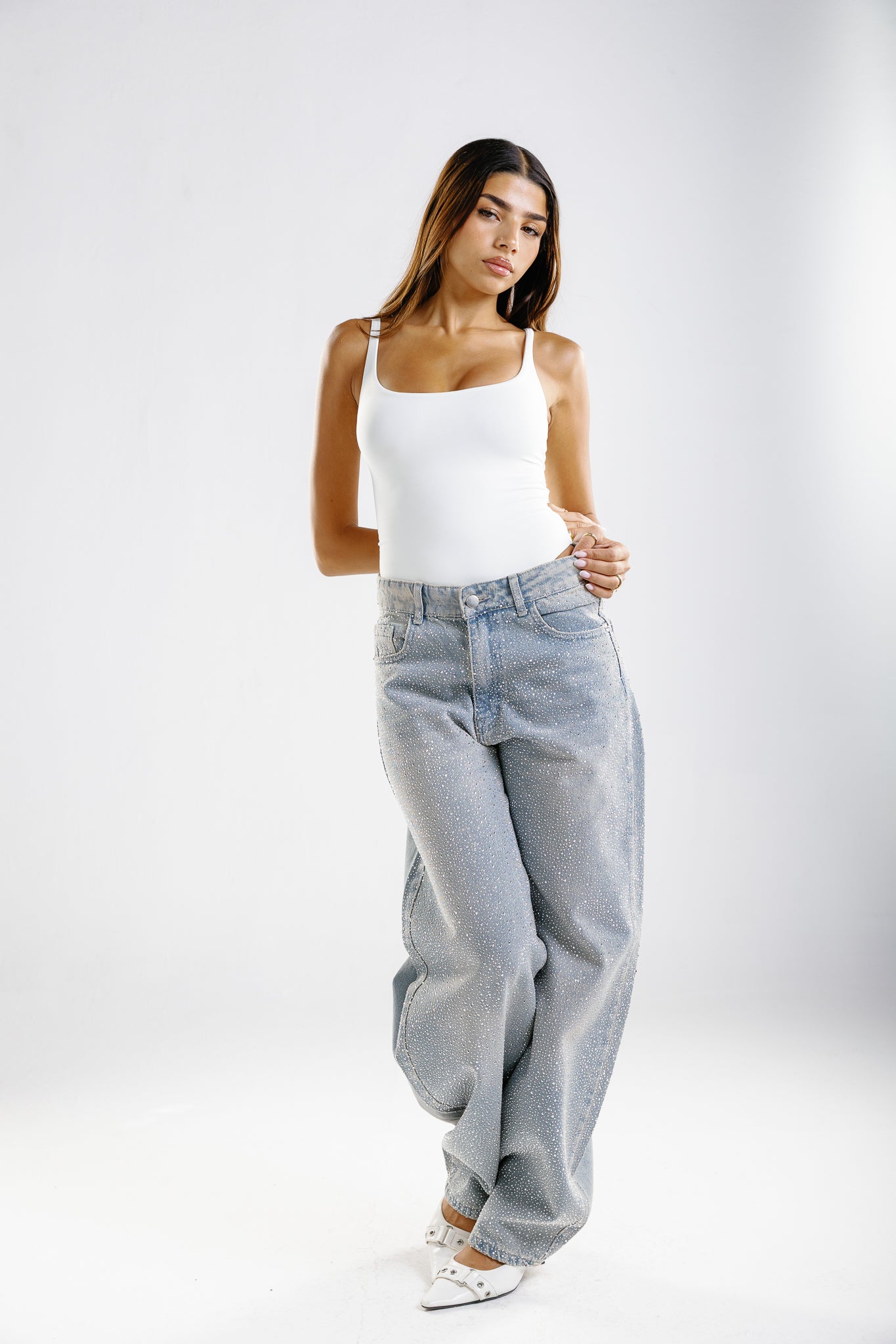glowy jeans