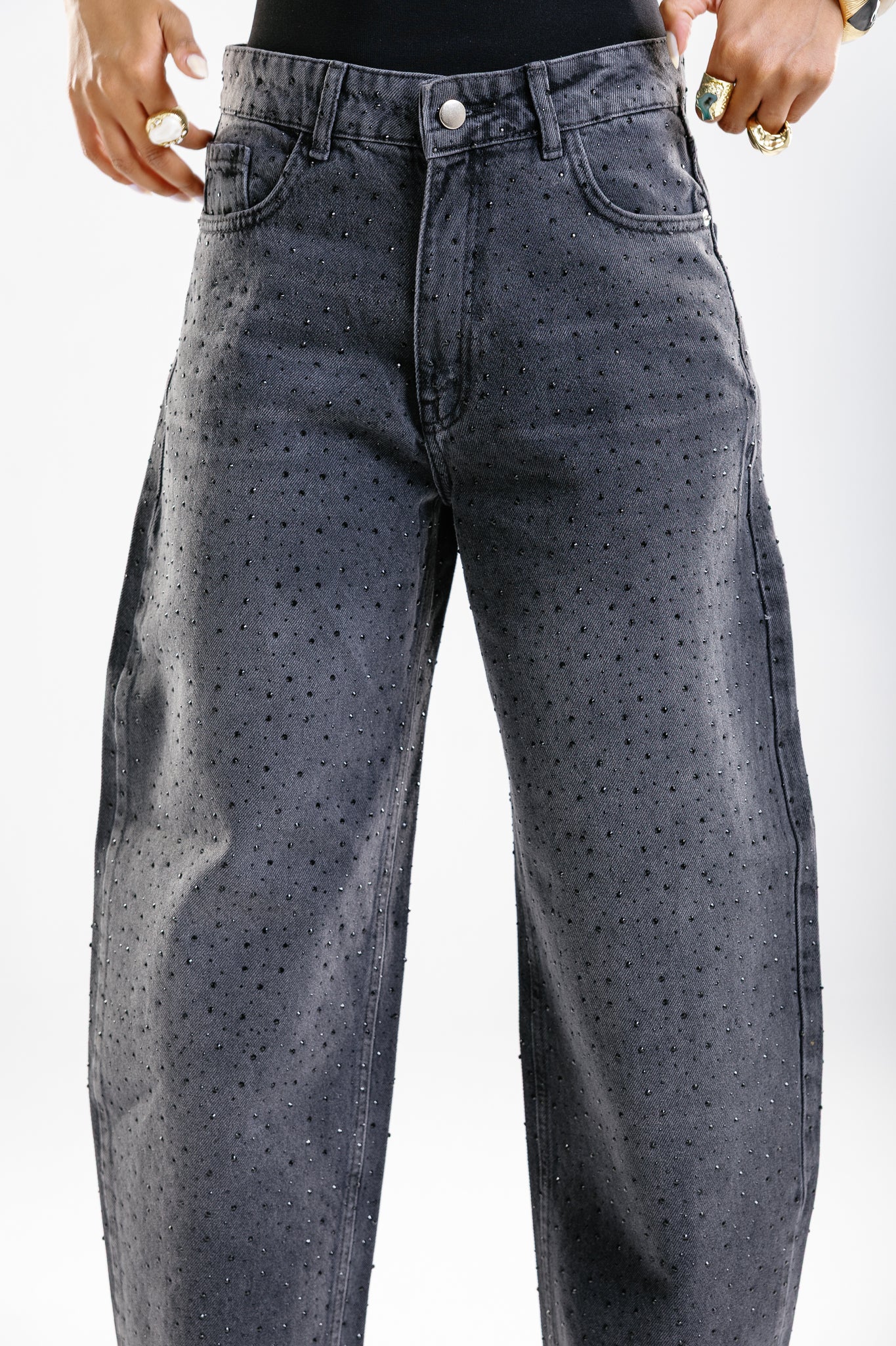 shimmery jeans grey