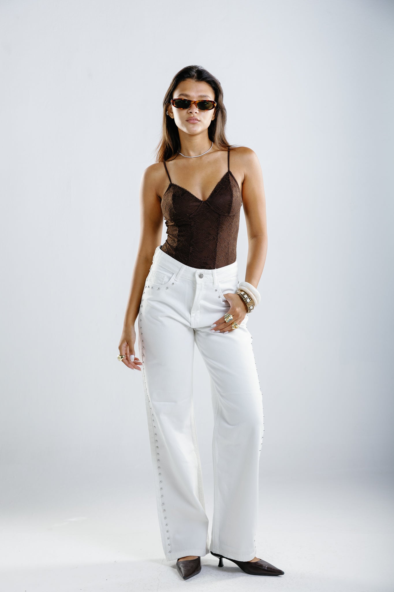 studded white
