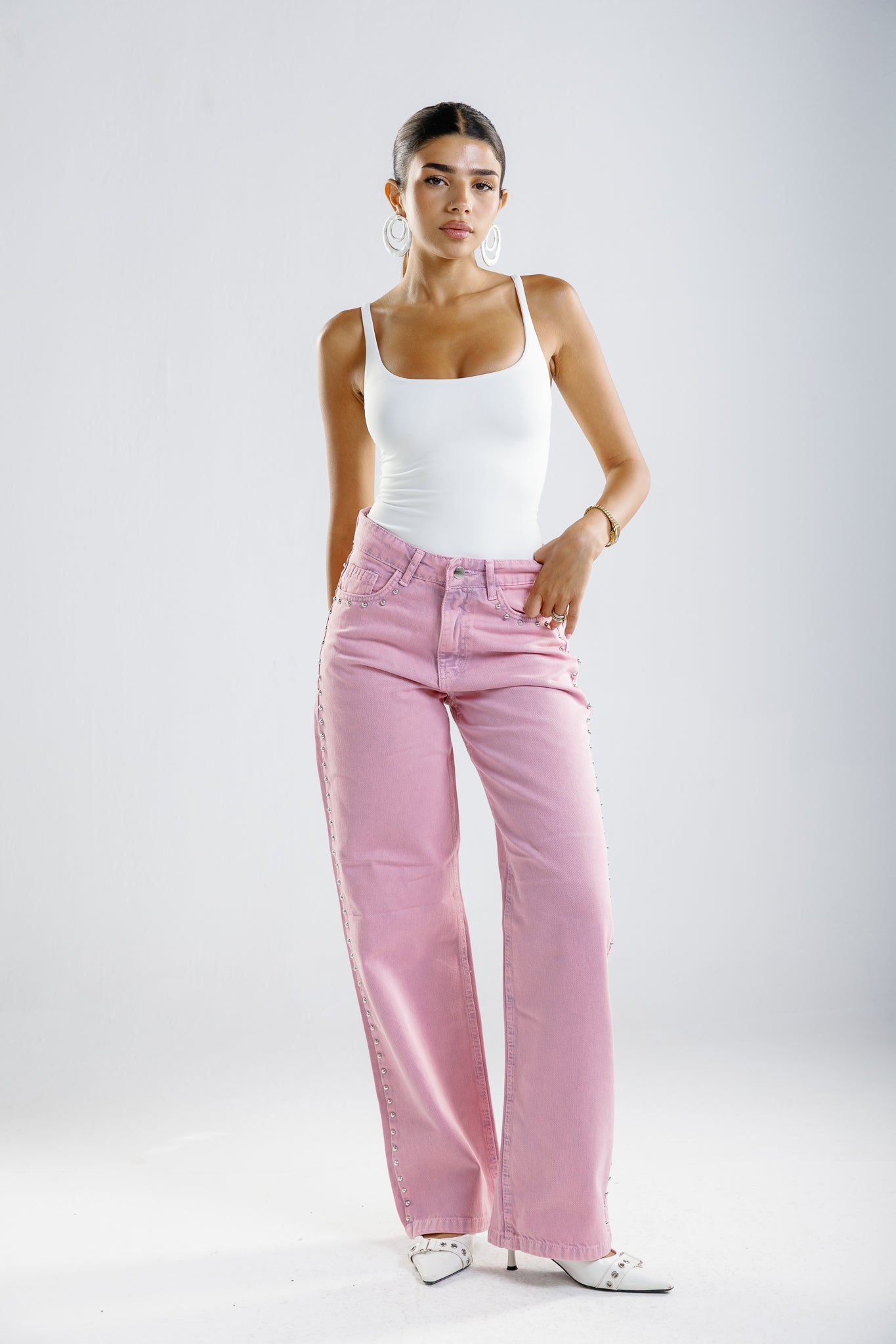 studded pink