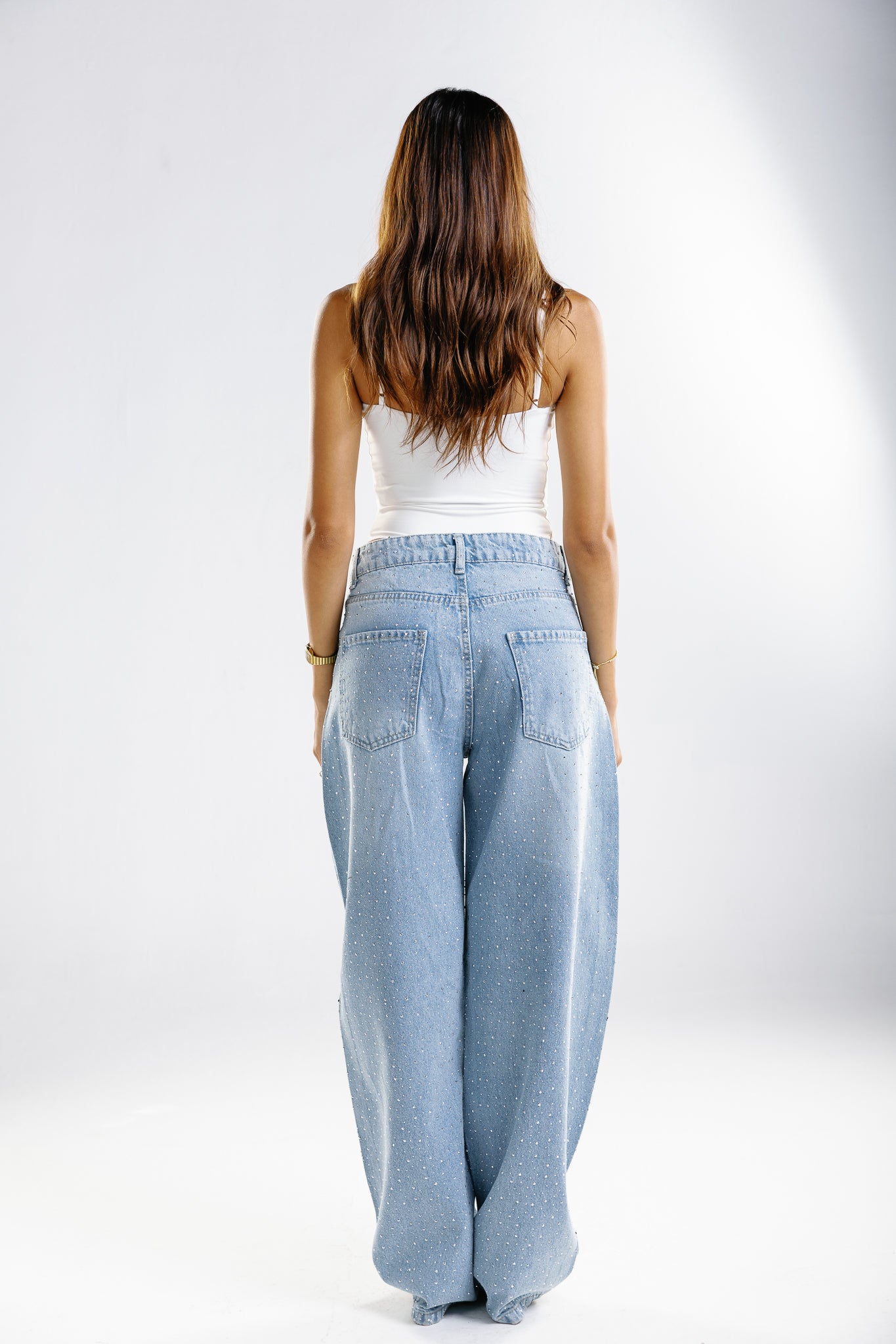shimmery jeans