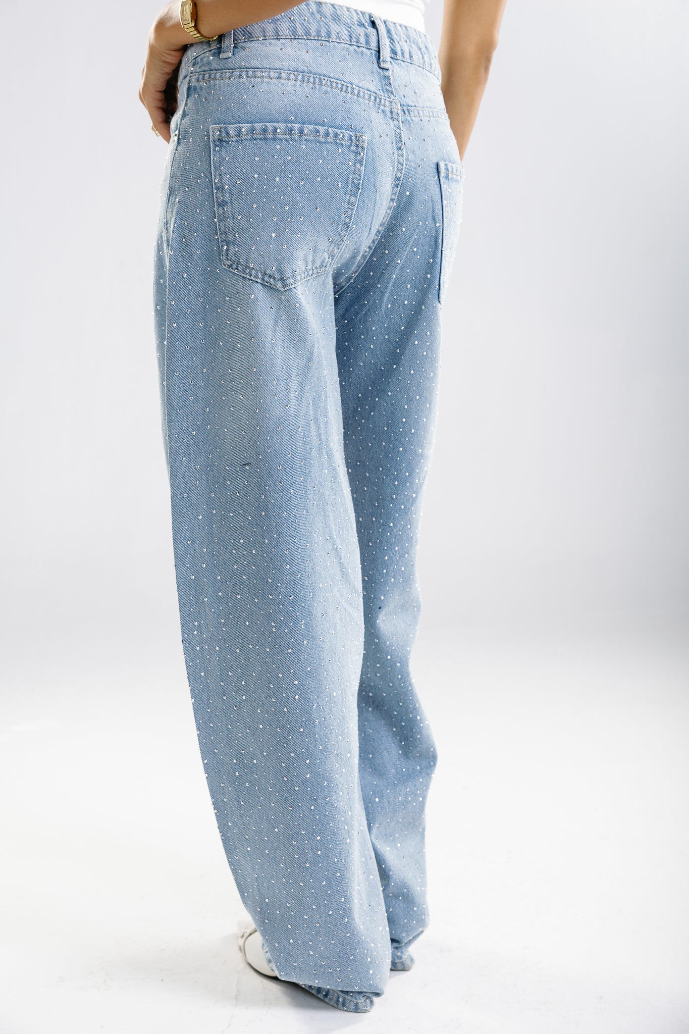 shimmery jeans