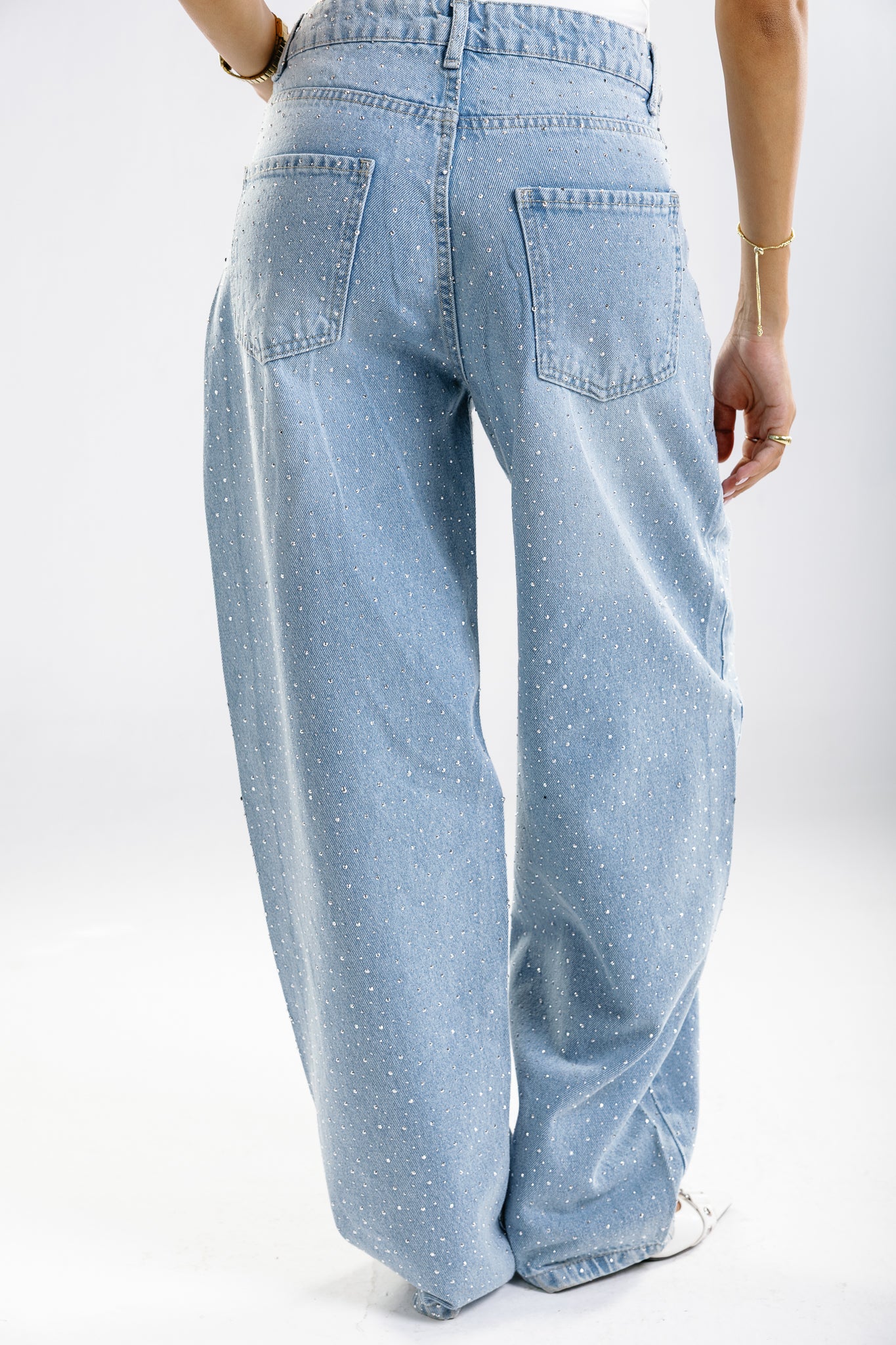 shimmery jeans