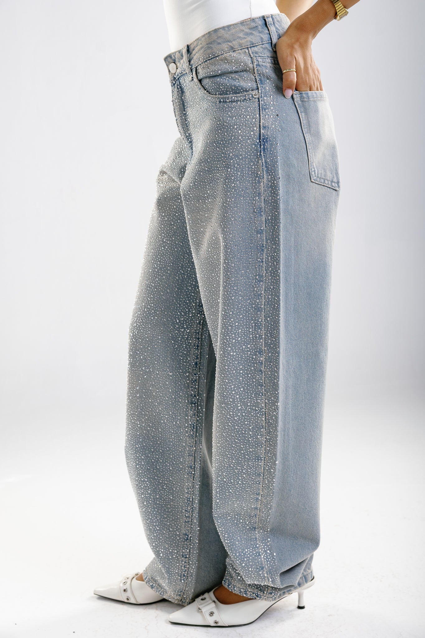 glowy jeans